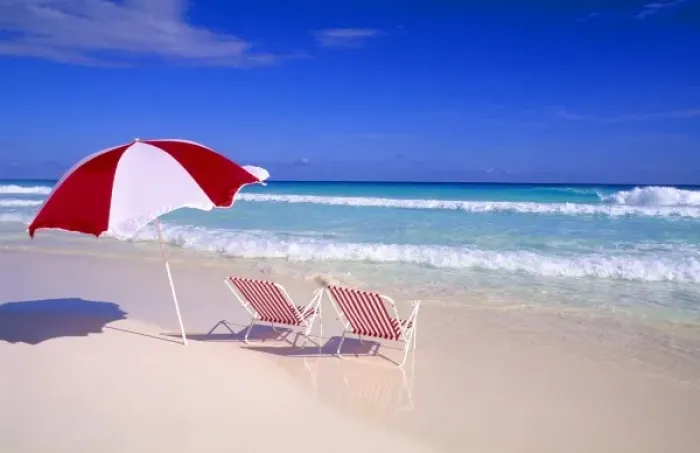 Framed Print : Caribbean scene, on the beach, relaxing