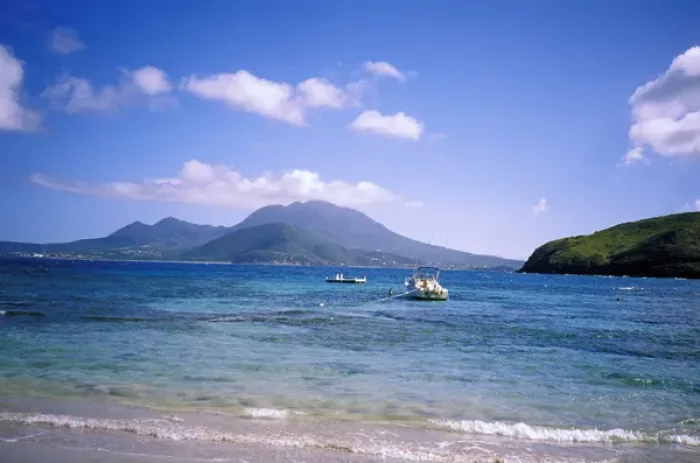Framed Print : Caribbean, St. Kitts. Beach Framed Print : Caribbean, St. Kitts. Beach