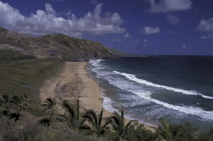 Framed Print : CARIBBEAN, St. Kitts Rocky coastline