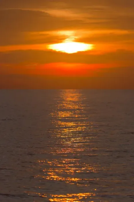 Framed Print : Caribbean. Sunset at sea