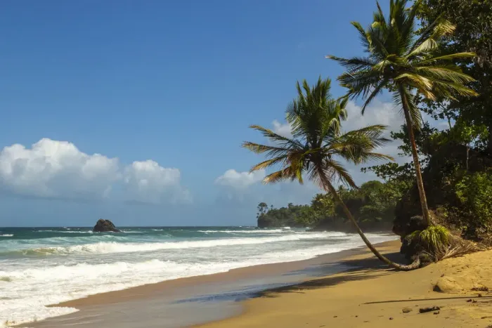 Framed Print : Caribbean, Trinidad, Blanchisseuse Bay. Beach and ocean landscape Framed Print : Caribbean, Trinidad, Blanchisseuse Bay. Beach and ocean landscape