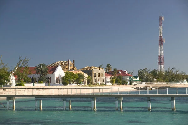 Caribbean, TURKS & CAICOS-Grand Turk Island-Cockburn Town: Civic Center & Front