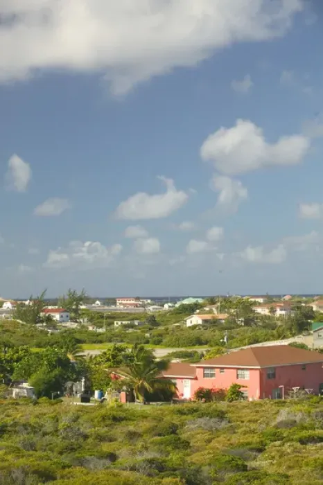 Framed Print : Caribbean, TURKS & CAICOS-Grand Turk Island-Cockburn Town: Town View from Breezy Brae Framed Print : Caribbean, TURKS & CAICOS-Grand Turk Island-Cockburn Town: Town View from Breezy Brae