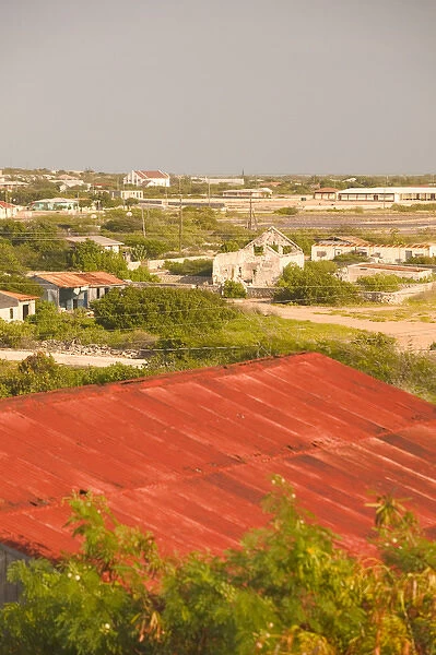 Caribbean, TURKS & CAICOS-South Caicos Island-Cockburn Harbour: Town View