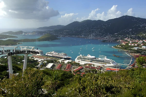 Caribbean, U. S. Virgin Islands, St. Thomas, Charlotte Amalie, Paradise Point, St. Thomas Skyride