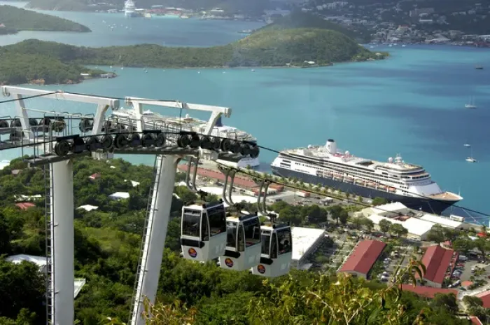 Framed Print : Caribbean, U. S. Virgin Islands, St. Thomas, Charlotte Amalie, Paradise Point, St. Thomas Skyride Framed Print : Caribbean, U. S. Virgin Islands, St. Thomas, Charlotte Amalie, Paradise Point, St. Thomas Skyride