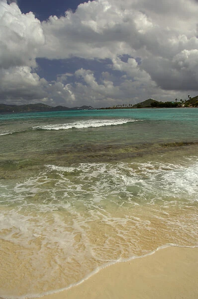 Caribbean, U. S. Virgin Islands, St. Thomas, St. John Bay, Sapphire Beach. View of the island of St