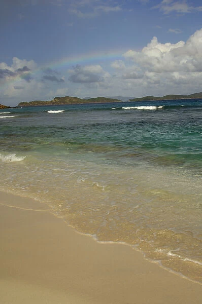 Caribbean, U. S. Virgin Islands, St. Thomas, St. John Bay, Sapphire Beach. Rainbow