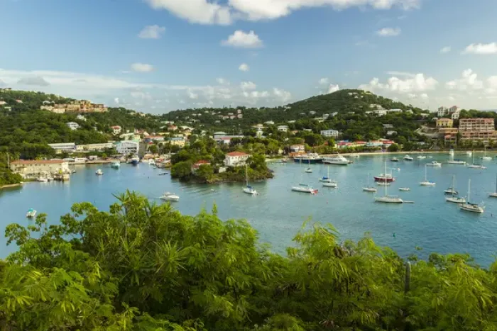 Framed Print : Caribbean, USA Virgin Islands, St. John. Scenic of Cruz Bay Framed Print : Caribbean, USA Virgin Islands, St. John. Scenic of Cruz Bay