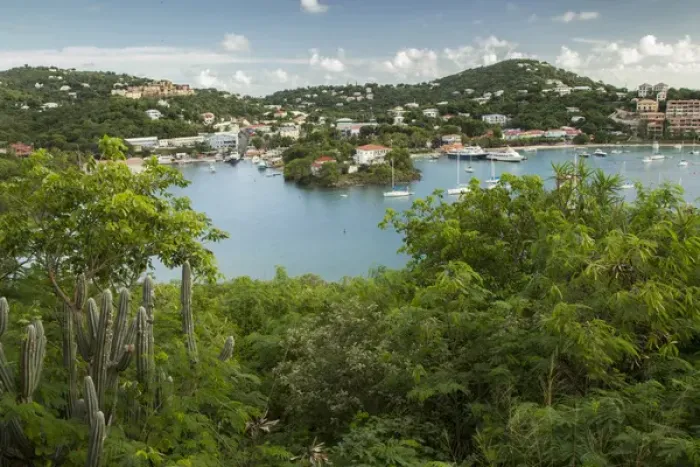 Framed Print : Caribbean, USA Virgin Islands, St. John. Scenic of Cruz Bay Framed Print : Caribbean, USA Virgin Islands, St. John. Scenic of Cruz Bay