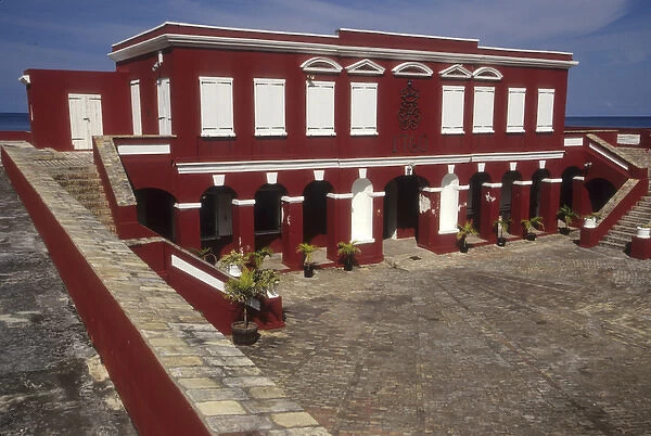 Caribbean: US Virgin Islands, St Croix, Frederiksted, Fort Frederik Museum (built 1760)
