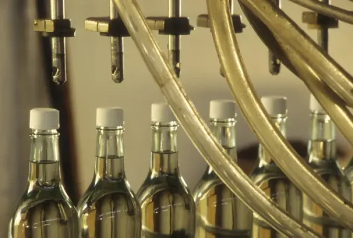 Framed Print : Caribbean: US Virgin Islands, St Croix, detail of bottles along assembly line Framed Print : Caribbean: US Virgin Islands, St Croix, detail of bottles along assembly line