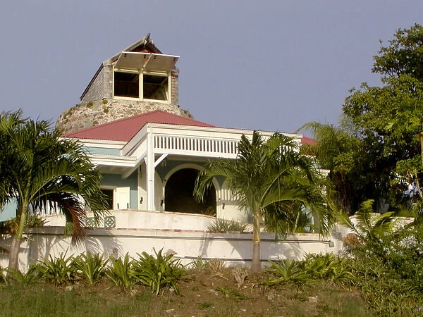 Caribbean, US Virgin Islands, St. Croix, sugar mill converted to home