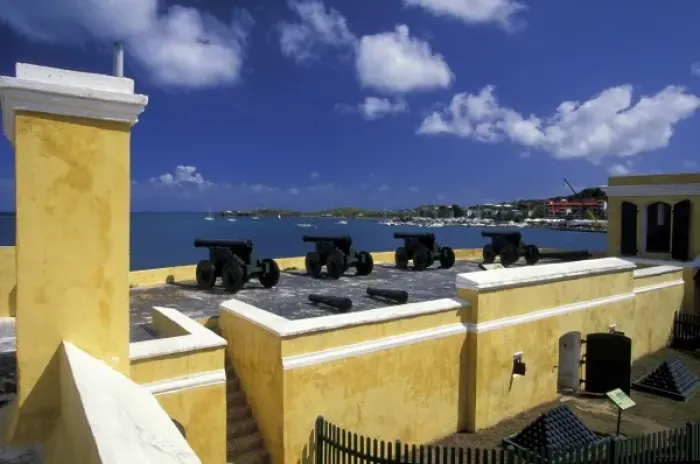 Framed Print : Caribbean, US Virgin Islands, St. Croix, Christiansted. Fort Christiansvaern, interior