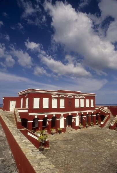 Caribbean, US Virgin Islands, St Croix, Frederiksted, Fort Frederik Museum (built 1760), March