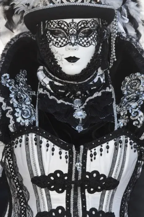 Framed Print : Carnival Venice Italy Masked Costumes