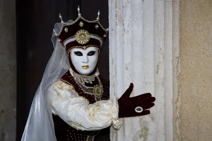 Framed Print : Carnival Venice Italy Masked Costumes