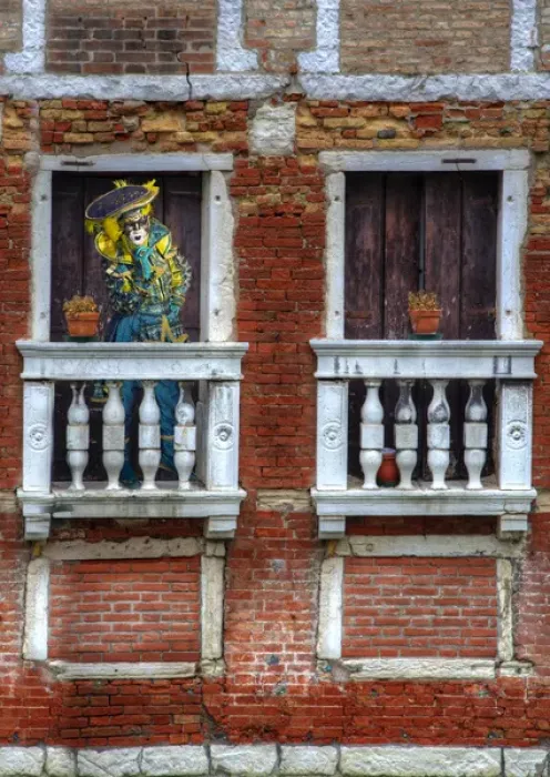 Framed Print : Carnival Venice Italy Masked Costumes on Balcony Digital Composite Framed Print : Carnival Venice Italy Masked Costumes on Balcony Digital Composite