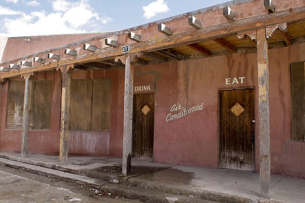 Carrizozo, New Mexico, United States. Old building on Main Street