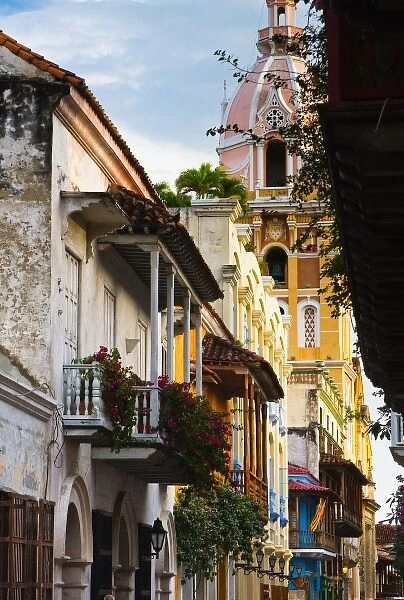 Cartagena, Colombia. Cartagena boasts plenty of colonial architecture. Constructed in 1575