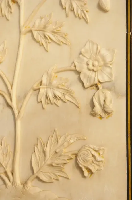 Framed Print : Carving detail, Taj Mahal, Agra, Uttar Pradesh, India