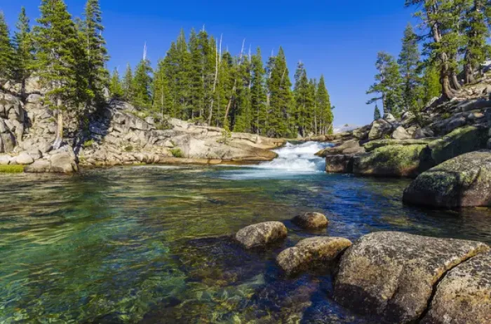 Framed Print : Cascade on the Tuolumne River, Tuolumne Meadows, Yosemite National Park, California USA
