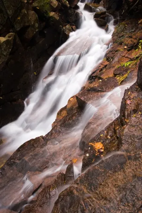 Framed Print : Cascades on Deer Brook in Maines Acadia National Park