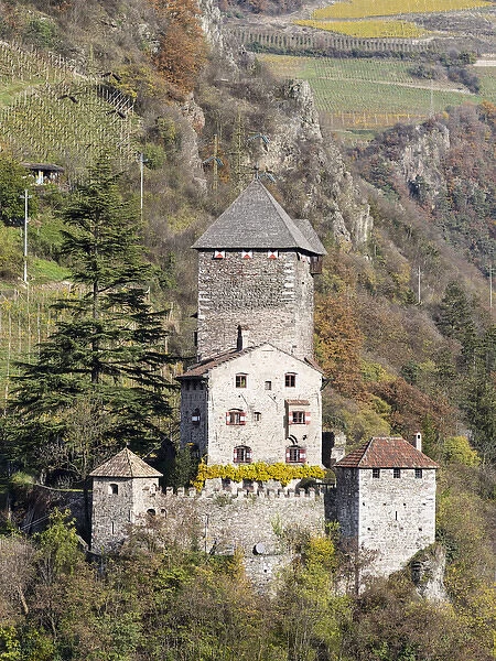 Castle Branzoll near Klausen (Chiusa) in the Eisack Valley during autumn. Europe