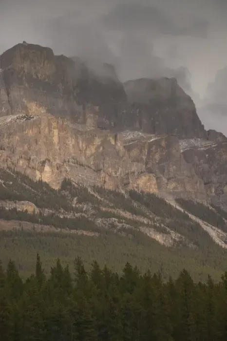 Framed Print : 02. Canada, Alberta, Banff National Park: Castle Mountain  /  Early Winter