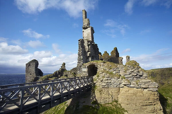 Castle Sinclair Girnigoe, Wick, Caithness, Highlands, Scotland, United Kingdom