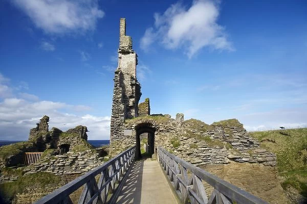 Castle Sinclair Girnigoe, Wick, Caithness, Highlands, Scotland, United Kingdom