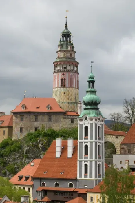 Framed Print : castle and St. Vit church, Czech Republic, Ceske Krumlov, World Heritage Site Framed Print : castle and St. Vit church, Czech Republic, Ceske Krumlov, World Heritage Site