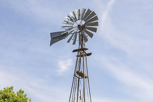 Castroville, Texas, USA. Windmill in the Texas Hill Country