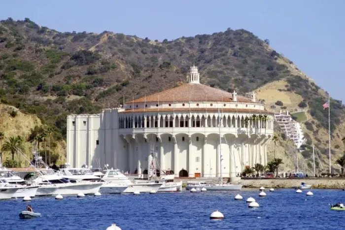 Framed Print : Catalina Island, Avalon, California, USA. The Catalina Island Casino was built in Framed Print : Catalina Island, Avalon, California, USA. The Catalina Island Casino was built in