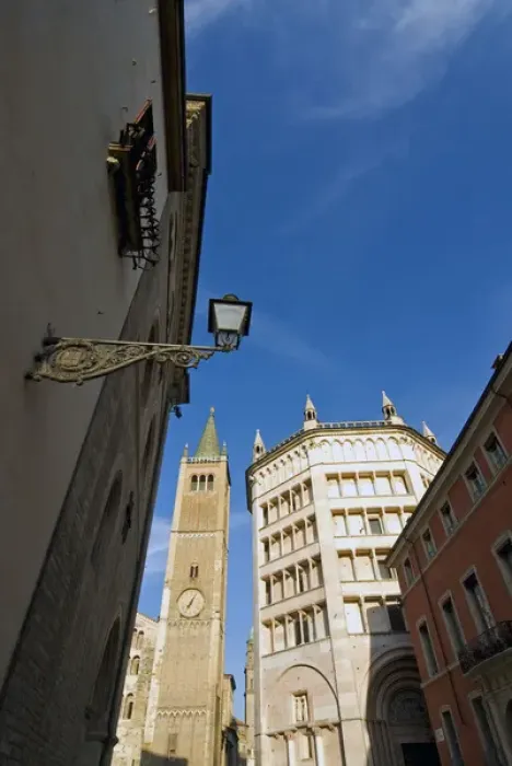 Framed Print : The cathedral and the baptistry, Parma, Emilia Romagna, Italy, Europe
