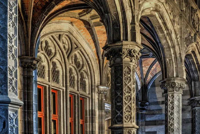 Framed Print : A cathedral in Bruges, Belgium