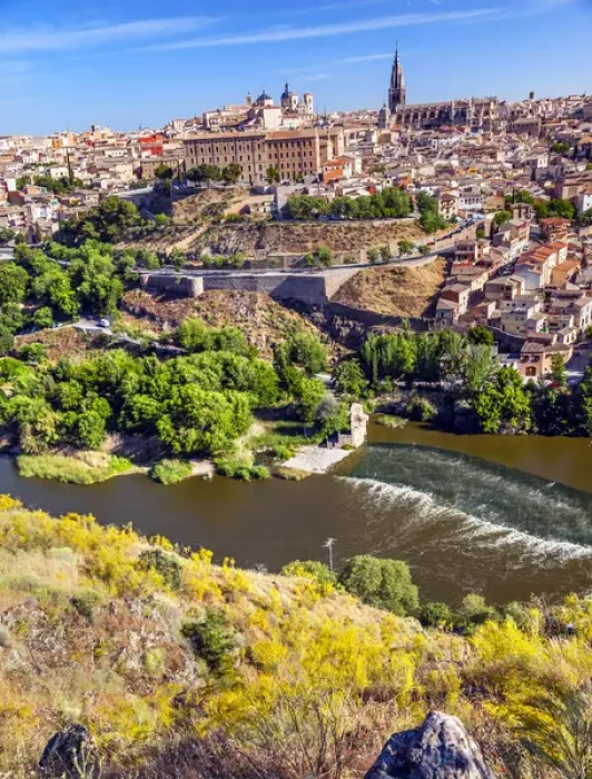 Framed Print : Cathedral Churchse Medieval City Tagus River Toledo Spain Framed Print : Cathedral Churchse Medieval City Tagus River Toledo Spain