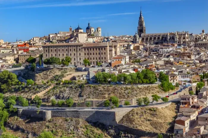 Framed Print : Cathedral Churchse Medieval City Toledo Spain. Cathedral started in 1226 finished 1493 Framed Print : Cathedral Churchse Medieval City Toledo Spain. Cathedral started in 1226 finished 1493