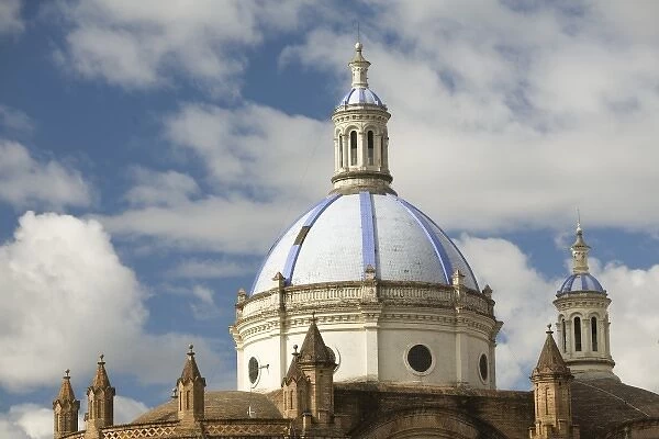 Cathedral of Immaculate Conception, built 1885, Cuenca, Ecuador. Cuenca is a UNESCO