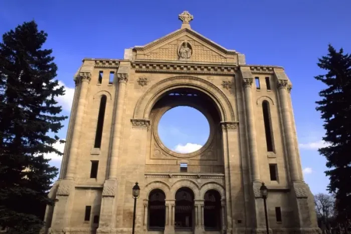 Framed Print : Cathedral of St. Boniface located in the French section of Winnipeg Canada