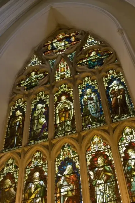 Framed Print : Down Cathedral, St. Patrick, Northern Ireland, stained glass, religion, church, window