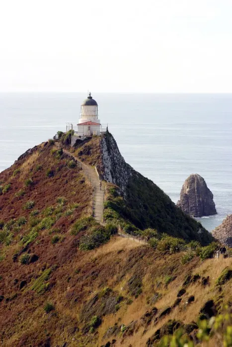 Framed Print : Catlins, Otago, Nugget Point, New Zealand. A lighthouse in the deep southern region of the Catlins