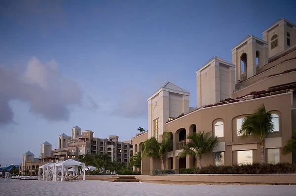 Cayman Islands, Grand Cayman Island, George Town, Hotel along Seven Mile Beach lining