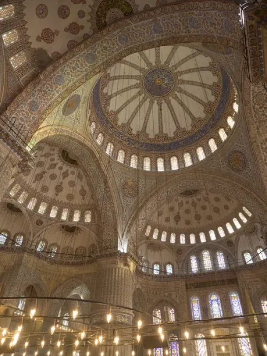 Framed Print : Ceiling of Sultan Ahmed Mosque in Istanbul, Turkey