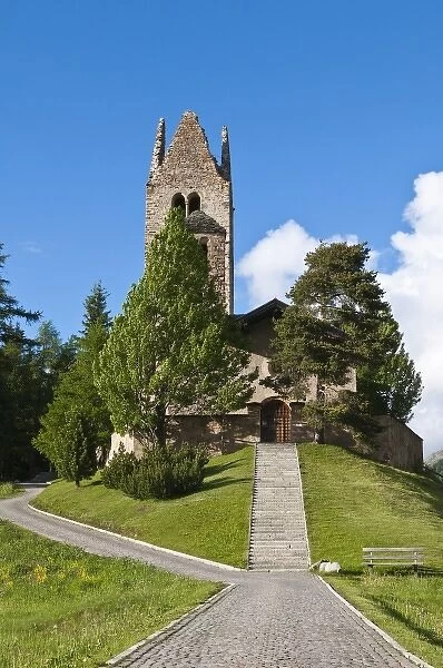 Celerina, Switzerland. Kirche San Gian church