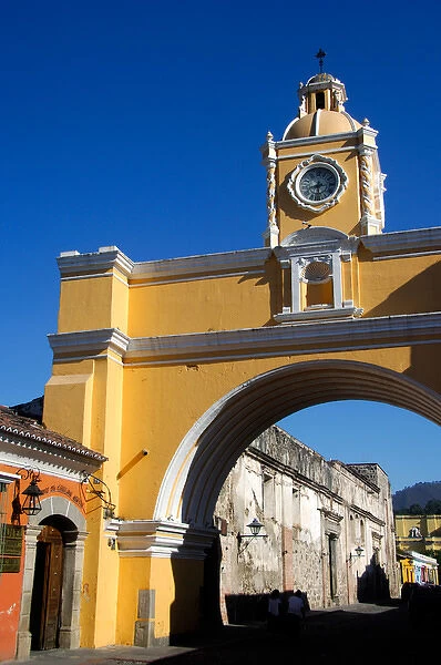 Central America, Guatemala, Antigua. Famous Antigua landmark, El Arco (The Arch)