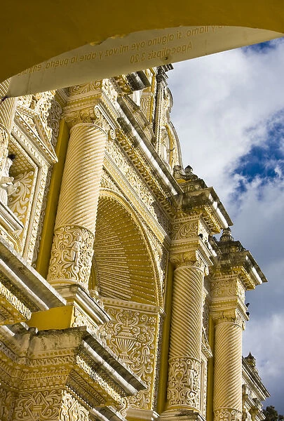 Central America, Guatemala, Antigua. The church of La Merced was originally built in 1548
