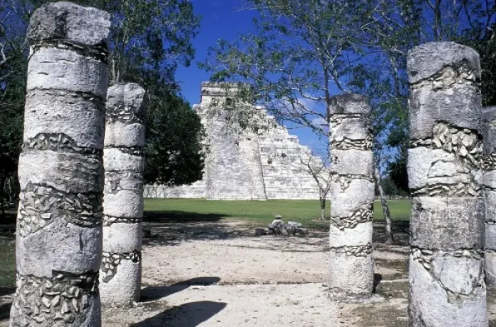 Framed Print : Central America, Mexico, Yucatan, Chitchen Itza. Group of a thousand columns Framed Print : Central America, Mexico, Yucatan, Chitchen Itza. Group of a thousand columns