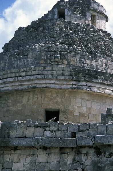 Central America, Mexico, Yucatan, Chichen Itza. The observatory