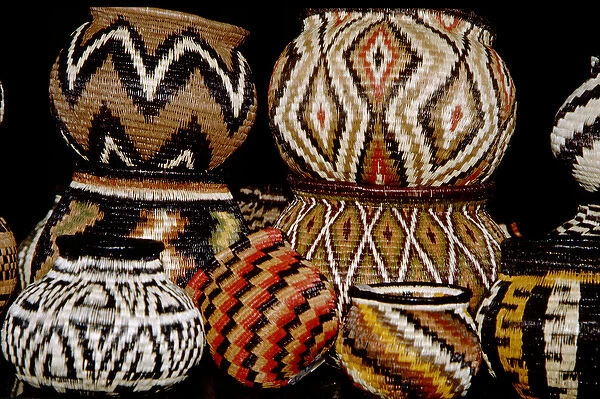 Central America, Panama, Soberania National Park, Gamboa. Embera Indian baskets